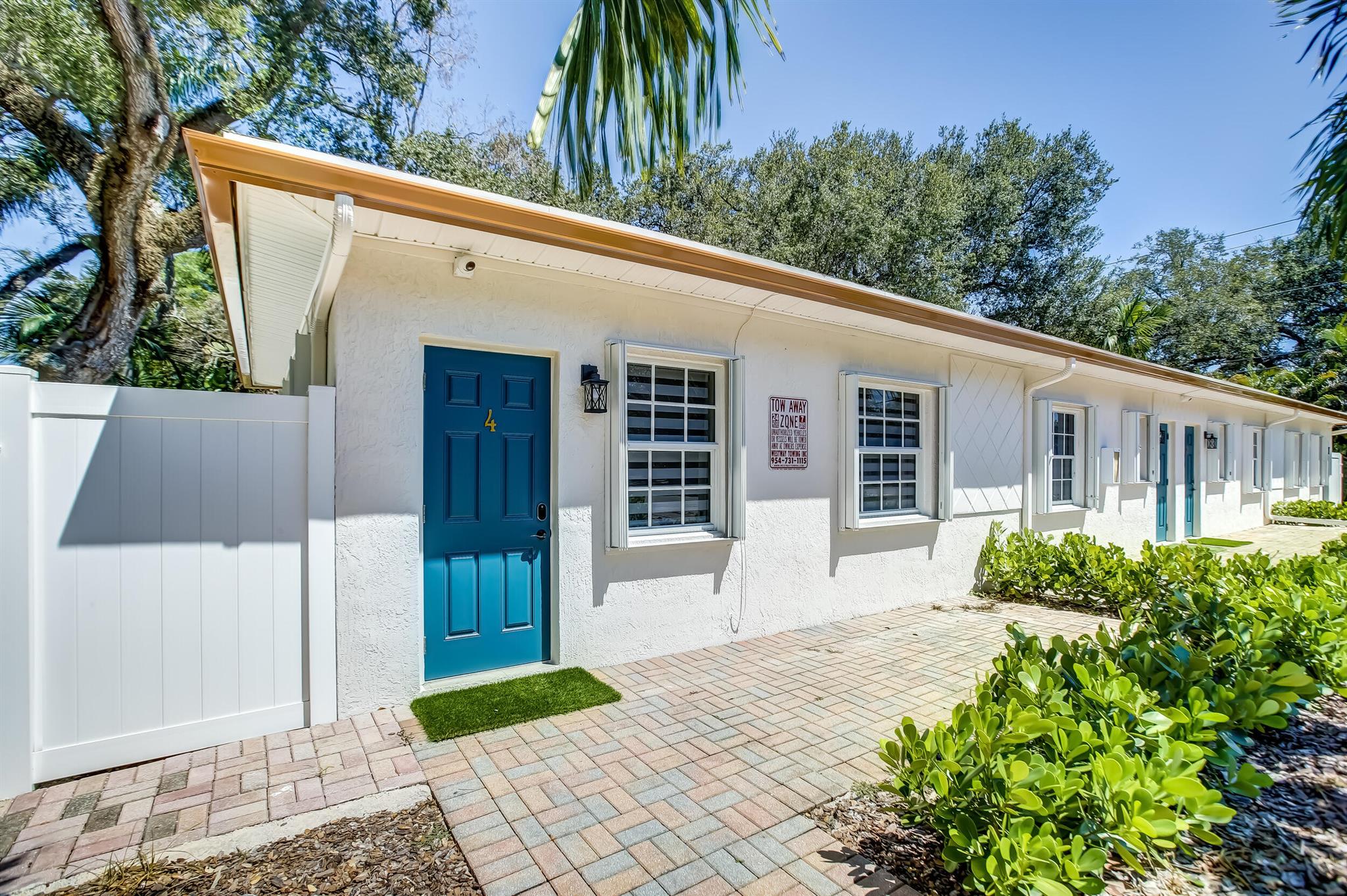 Attention Business for Sale! Rare opportunity to own a remodeled 4Plex/Turn Key Short/Mid Term Rental Business. Each unit 1/1 plus den with Private Large Backyard. 4 units have same lay out. Roof/Gutters/Fence/Artificial Turf/Water Heaters/7 Security Cameras 2023. Each unit fully remodeled and stylishly furnished 1 bedroom apartment with an additional den. Thoughtfully designed interior with tasteful furnishings and cozy decor, Queen Bed with comfortable high quality mattress and soft linens, Samsung 50 Inch Smart TV with high speed WIFI, Fully equipped kitchen necessary appliances and cook ware, Back Room with Office desk and comfortable chair, Twin Sofa Bed for additional sleeping space. 8 Parking spaces. Yale Smart Locks. Monthly income $9,800 +. Note: over $160,000 spent on reno.