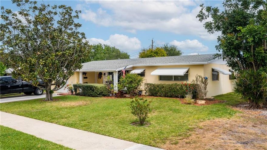 Awesome family home with NO HOA, less than 3 miles to the gorgeous Deerfield Beach, in a great neighborhood. This property has 2 bedroom and 2 bath with an extra family room and closet that can be made into a third bedroom. Both bathrooms have been beautifully updated. Nice wood kitchen cabinets with granite counters. There is a garage to keep you out of the elements and a laundry room off the kitchen. A beautiful tropical oasis in your large fenced backyard has an above ground pool for a refreshing dip, a BBQ area and a planters shed for gardening. There is also an additional shed to house all of your outdoor toys and tools. Did I mention… Only 3 miles to the beach and every place to shop and eat within 2 miles.