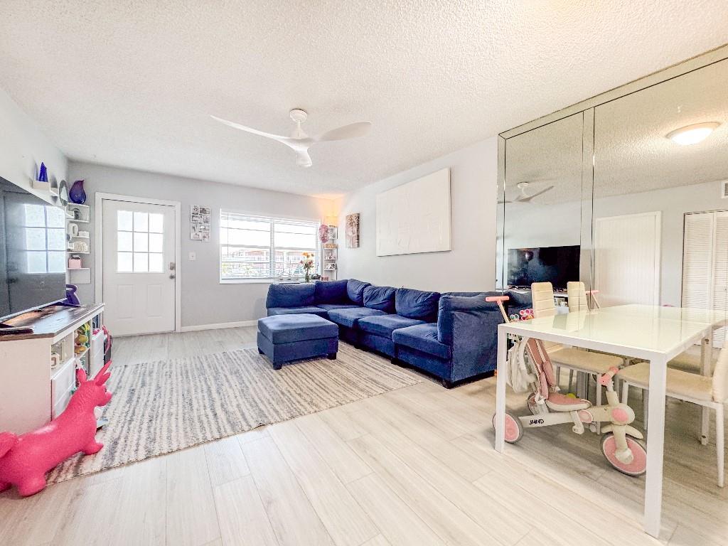 Spacious & Unique 3-Bedroom, 2-Bath Apartment – Just 5 Minutes from the Pier and upcoming Pompano downtown development.
This beautifully updated second-floor apartment offers 1,200 square feet of thoughtfully designed living space. With 3 bedrooms and 2 bathrooms, this split layout provides the rare convenience of two separate entrances, making it ideal for a family member or guest to enjoy full privacy, complete with their own kitchen. Passed 40yr. inspection with no new assessments!
The interior has been completely refreshed, featuring new vinyl flooring, freshly painted walls, new fridge, and updated toilets and sinks. Brand new impact windows and doors ensure safety and energy efficiency, while the two-year-old AC system and new roof mean you can move in with complete peace of mind.