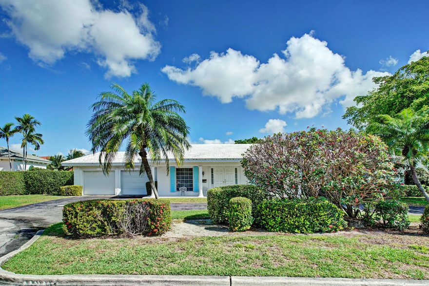 Waterfront home on the west end of Alexander Palm Road on the cul-de-sac in Royal Palm Yacht & Country Club. Situated on the Buccaneer Palm Waterway with direct Intracoastal and Ocean access, this is a great opportunity to renovate or build your dream home!