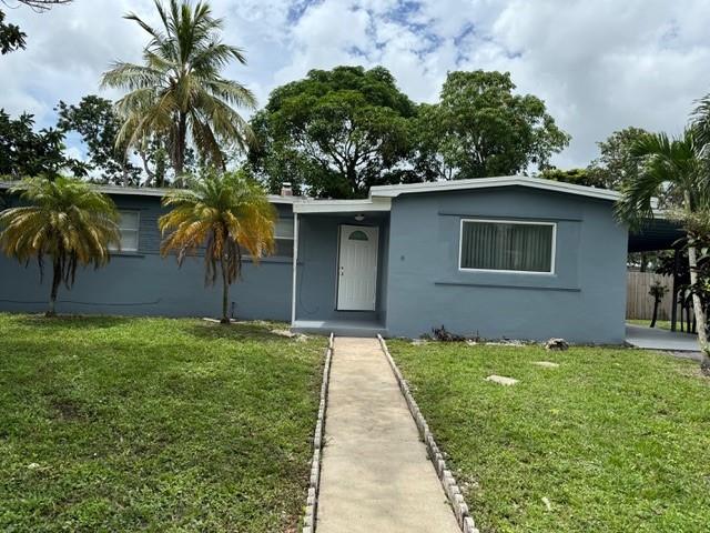 Updated and spacious 3-bedroom, 2-bathroom single-family home located in a quiet residential neighborhood in Plantation. This home features a bonus storage room, a separate laundry room, and a covered carport. Enjoy an open layout with tile flooring throughout, a large kitchen, and a fenced backyard—perfect for family gatherings and pets. Freshly painted and move-in ready.
Convenient location near shopping, schools, and major highways. A great rental opportunity for those seeking comfort, space, and functionality.