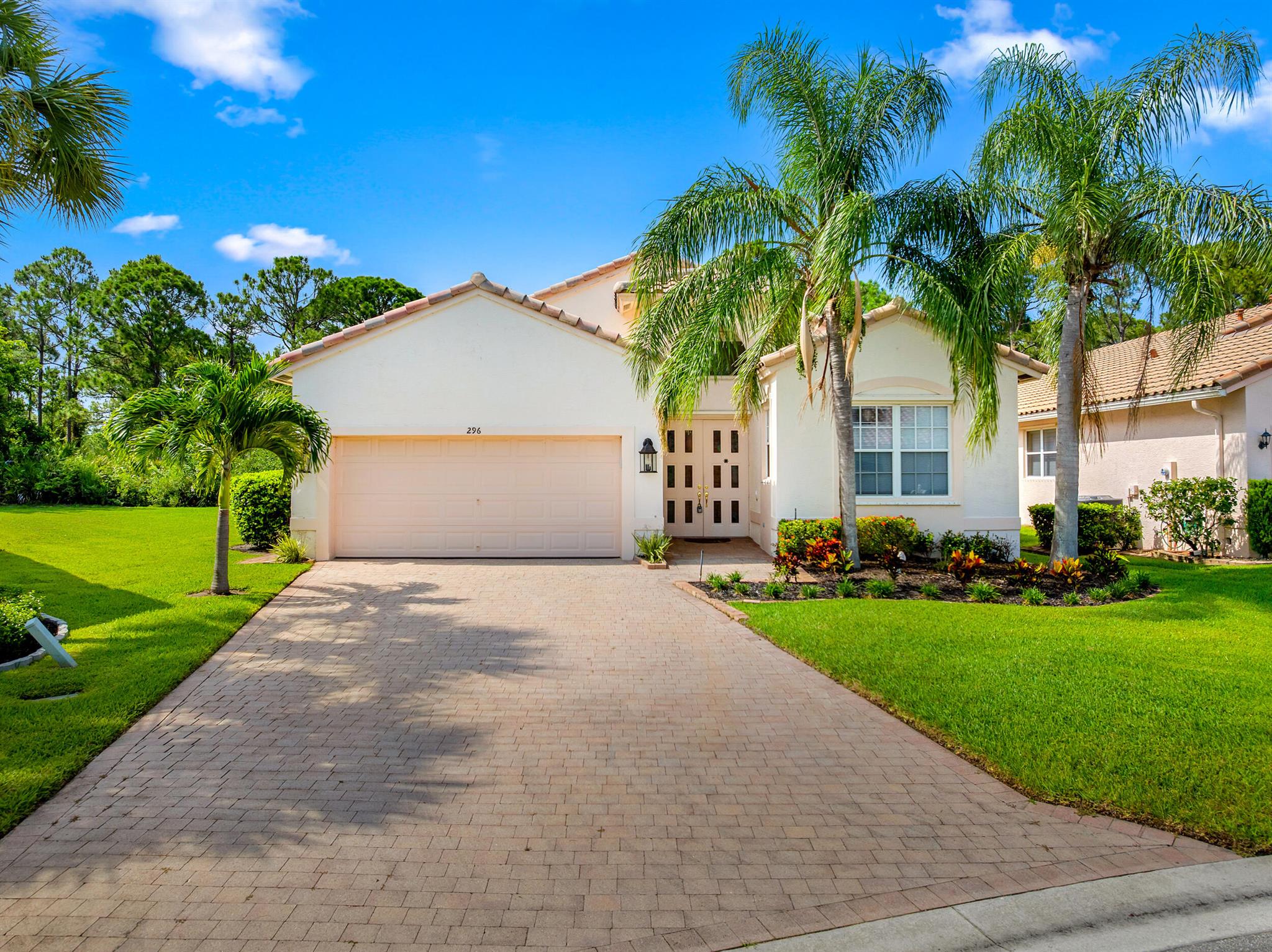 Discover the active adult lifestyle at The Cascades in this beautifully maintained Ruby Model! This 2-bedroom + flex room home offers a spacious great room and kitchen. Relax and enjoy the preserve view on the tiled & screened lanai.The flex room can serve as a den, office, or guest room. Enjoy NEW stainless steel appliances, granite kitchen countertops, natural gas, tile flooring in living areas, and wood-look laminate in bedrooms. The luxurious primary suite features his-and-her walk-in closets, dual sinks, a soaking tub, and separate shower. NEW AC in 2023! The Cascades offers a 22,000 sq. ft. clubhouse, 50+ clubs, card rooms, billiards, crafts, fitness and dance studios, 9-hole golf, pickleball, shuffleboard, tennis, resort-style pool, events, cable, and high-speed internet.