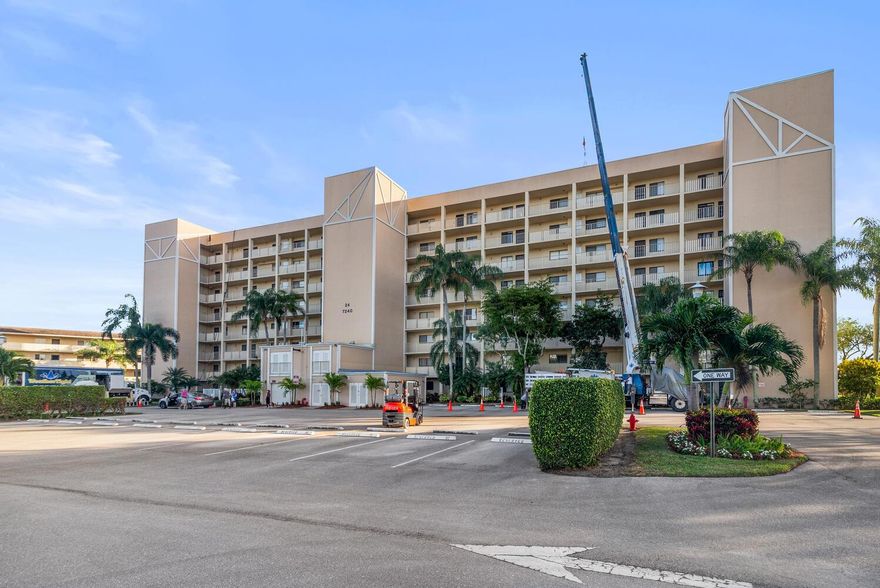 This is the one you've been waiting for! Penthouse 2 bedroom, 2 bathroom condo for sale in Huntington Lakes. Features include endless views from your 8th floor balcony, stainless steel appliances, two large bedrooms, plenty of storage and closet space, and a washer and dryer in unit. Come put your own touches on this unit and enjoy the South Florida weather. Huntington Lakes is a guard gated adult community (55+) with many outdoor sports amenities including bocce, tennis, racquetball and pickleball. The clubhouse features a large indoor pool, cardio and weight rooms, spas, saunas, card rooms, and meeting rooms, and a 610 seat theatre. Ideally located between I-95 and the turnpike with two major airports (FLL & PBI) within 30 or so minutes.