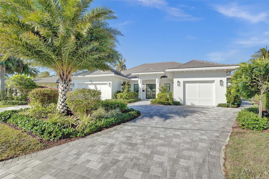 Coastal Contemporary single story Masterpiece offering 125 feet of deep water in Lighthouse Point!  This custom home was built and designed by its owner builder as their own residence and the experience of high-end building is apparent everywhere inside and out.  As you enter through the foyer entrance you will step into the living area and experience an open floor plan with 40 feet of stacking glass doors that merge the indoor/outdoor living areas giving you a resort feel with gorgeous water and pool views!  The owner designed a 4 bed + office split plan that is virtually soundproof from the living spaces when you are relaxing in the bedrooms. White oak cabinetry, stunning matte finishing marble, Wolf/Sub-Zero appliances, porcelain slabs in primary bath.  You must see this stunning home!