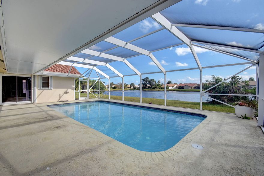 Well maintained lake front 3 bedroom, 2 bath POOL home in Sun Valley. NEW A/C! Kitchen features new cabinetry, new quartz countertops and stainless steel appliances. Spacious floor plan with soaring cathedral ceilings and an abundance of natural light. Fully enclosed patio with private pool and serene views of the lake.