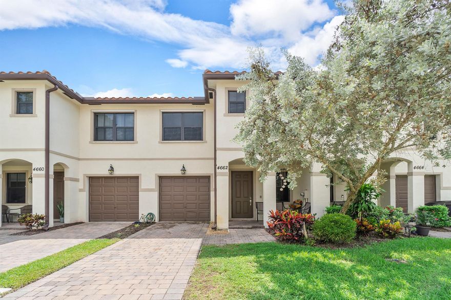 This property has 3 bedrooms and 2.5 bathrooms, built in 2017 with a tiled first floor and carpeted second floor. The kitchen features stainless steel appliances, 36-inch espresso color cabinets, and granite countertops. The air conditioning unit was installed in 2017 and has a surge protector outside of the unit, with the interior paint done in 2023. LED lights are installed in the kitchen and the HOA is $198 per month which covers landscape/exterior maintenance, pool maintenance, roof freshly chemically cleaned and maintenance, and repainting of exterior coming this year. 
Curtains/poles, stair lift -  are negotiable or can be removed prior to closing. Custom Blinds and upgraded flooring 12 by 24 tile and the bathrooms 20 by 20 tile.