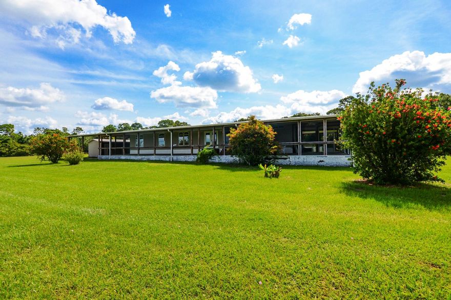 250+ Acres!  Hunting Lodge,  Shooting Range, Family Get-away!  Here in Martin County, only 12 minute ride west of I95 in Palm City.Imagine a cabin already for you and your family, porches surround it, breakfast at sunrise and relaxing summer specials at sunset.  Bring your horses, pets, airboat, side by sides, games and sports. Bring your friends, family. Use your shooting range, picnic area, creeks, climb trees, explore 250 acres of old Florida nature as it used to be. Your own private nature preserve, hunting lodge and freedom of owning land.Located in Martin County, Okeechobee is mailing purposes only. Off of Martin Grade Highway a Historic Florida Scenic Highway, many times called a ''Hidden Gem''.  35 Mins to Stuart Beach. Ask for list of tons of extras. Make sure to see drone vid