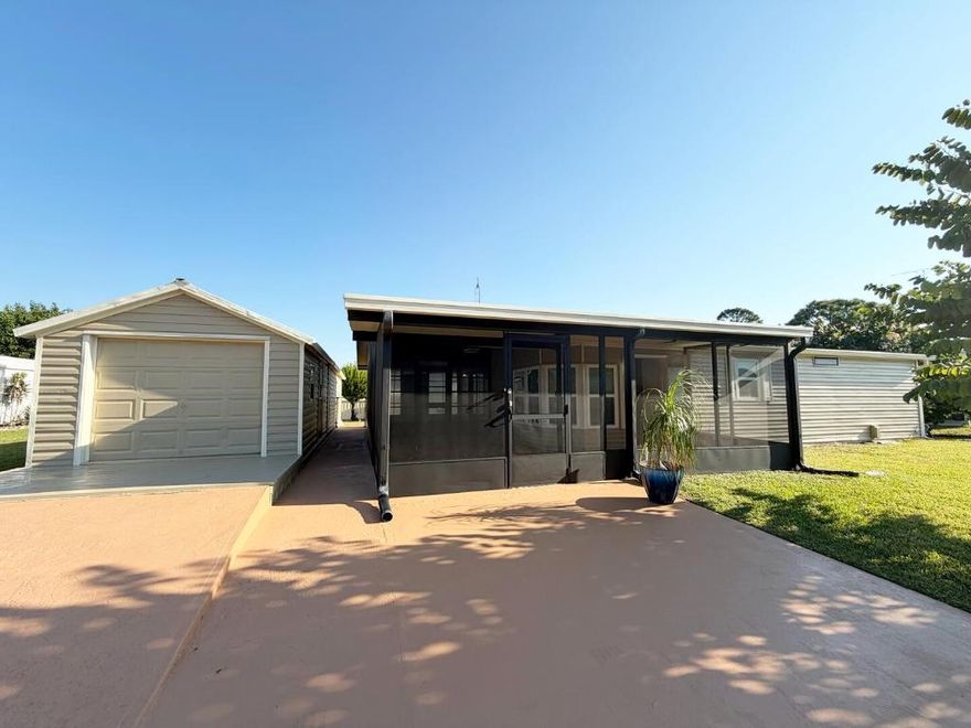 Discover your own private oasis on a spacious half acre lot in the heart of Sebring. No HOA and you own the land. This roomy 2-bed, 2-bath mobile home delivers comfort, convenience and peace of mind with a 7-year-old roof and matching AC & water heater. The home features a bright, open layout with plenty of living space, leading out to a screened patio. Perfect for relaxed evenings, al-fresco dining or weekend barbecues. Out back, you'll find an oversized shed with electricity plus a separate workshop, providing great storage and space for tools, hobbies, or projects. Enjoy a fully irrigated yard for a thriving lawn or garden with city water. Sebring offers lakes, outdoor recreation, Highlands Hammock State Park, and the charming historic downtown ''Circle,''.