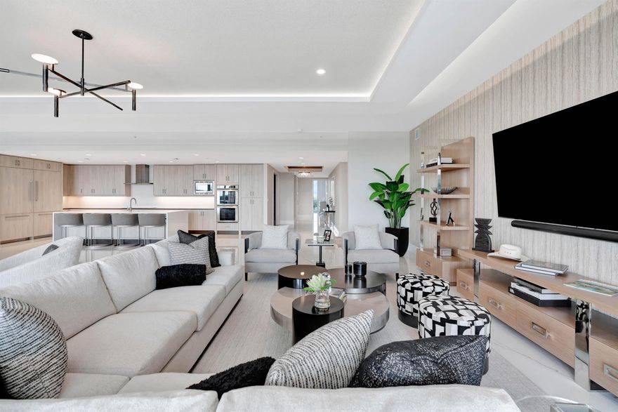 Step into the pinnacle of luxury living at Unit 505 in the prestigious Azure Condominiums, located in the vibrant community of Palm Beach Gardens, Florida. This exceptional Penthouse, the crown jewel of Azure, features an expansive layout with four bedrooms plus a dedicated study, four full baths, and a guest-friendly half bath, all enveloped in an atmosphere of unmatched elegance.Elevate your lifestyle with direct access via a privately keyed elevator that opens to reveal soaring 10-foot ceilings adorned with custom soffit work, creating a spacious and airy ambiance. This residence is meticulously designed for both comfort and aesthetic appeal, with over 700 square feet of outdoor living space offering stunning southern exposure views of the marina - (see more)