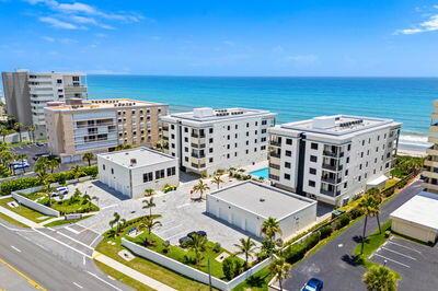Completed in 2024, this oceanfront penthouse residence is part of a new generation of luxury along Brevard's coastline, where most condominium buildings are decades old. Opportunities to own in a building this modern are exceedingly rare, and even more unique is that this particular home was not finished with standard builder selections. Instead, it was fully customized from top to bottom, with every finish, material, and detail hand-selected to create a residence that feels curated, timeless, and completely one-of-a-kind. One of only two residences in the building to feature a private two-car garage with direct entry, this penthouse combines rare convenience with security. Spanning 2,820 square feet, the three-bedroom, four-bath penthouse floor plan was designed to live like a