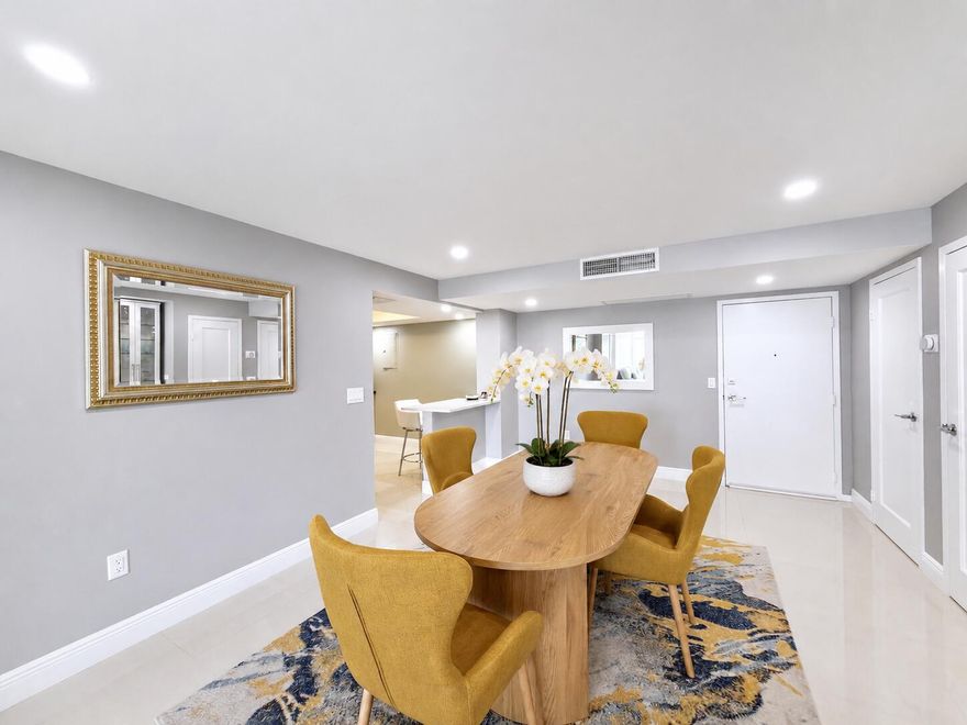 Imagine sipping your morning coffee on a spacious balcony, listening to the gentle trickle of a fountain. This beautifully renovated 2 bedroom, 2 bath beachfront condo turns that dream into your everyday reality. Located in a sought-after Barclay resort style complex, this move-in ready residence has been thoughtfully transformed with modern finishes, floor to ceiling impact-resistant doors, and elegant furnishings throughout. Each room opens onto the balcony, perfect for relaxing afternoons or unforgettable sunset cocktails. Whether you're looking for a seasonal getaway or a full-time coastal home, this condo offers the ideal blend of comfort, style, and convenience. The Barclay is complete with lots of amenities: Gym, Tennis Courts, Heated Pool, BBQ, Outdoor Kitchen, Direct Access to the Beach, Saunas, Business Center, Party Room, Game Room, Lounge & Movie Room, 24/7 Concierge, Drive-Car-Wash, Water, Cable & Internet all included and much more....... Just steps from the Beach! Don't miss the opportunity!