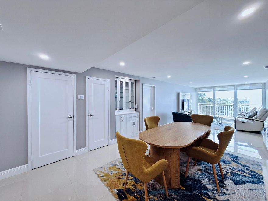 Imagine sipping your morning coffee on a spacious balcony, listening to the gentle trickle of a fountain. This beautifully renovated 2 bedroom, 2 bath beachfront condo turns that dream into your everyday reality. Located in a sought-after Barclay resort style complex, this move-in ready residence has been thoughtfully transformed with modern finishes, floor to ceiling impact-resistant doors, and elegant furnishings throughout. Each room opens onto the balcony, perfect for relaxing afternoons or unforgettable sunset cocktails. Whether you're looking for a seasonal getaway or a full-time coastal home, this condo offers the ideal blend of comfort, style, and convenience. The Barclay is complete with lots of amenities: Gym, Tennis Courts, Heated Pool, BBQ, Outdoor Kitchen, Direct Access to the Beach, Saunas, Business Center, Party Room, Game Room, Lounge & Movie Room, 24/7 Concierge, Drive-Car-Wash, Water, Cable & Internet all included and much more....... Just steps from the Beach! Don't miss the opportunity!