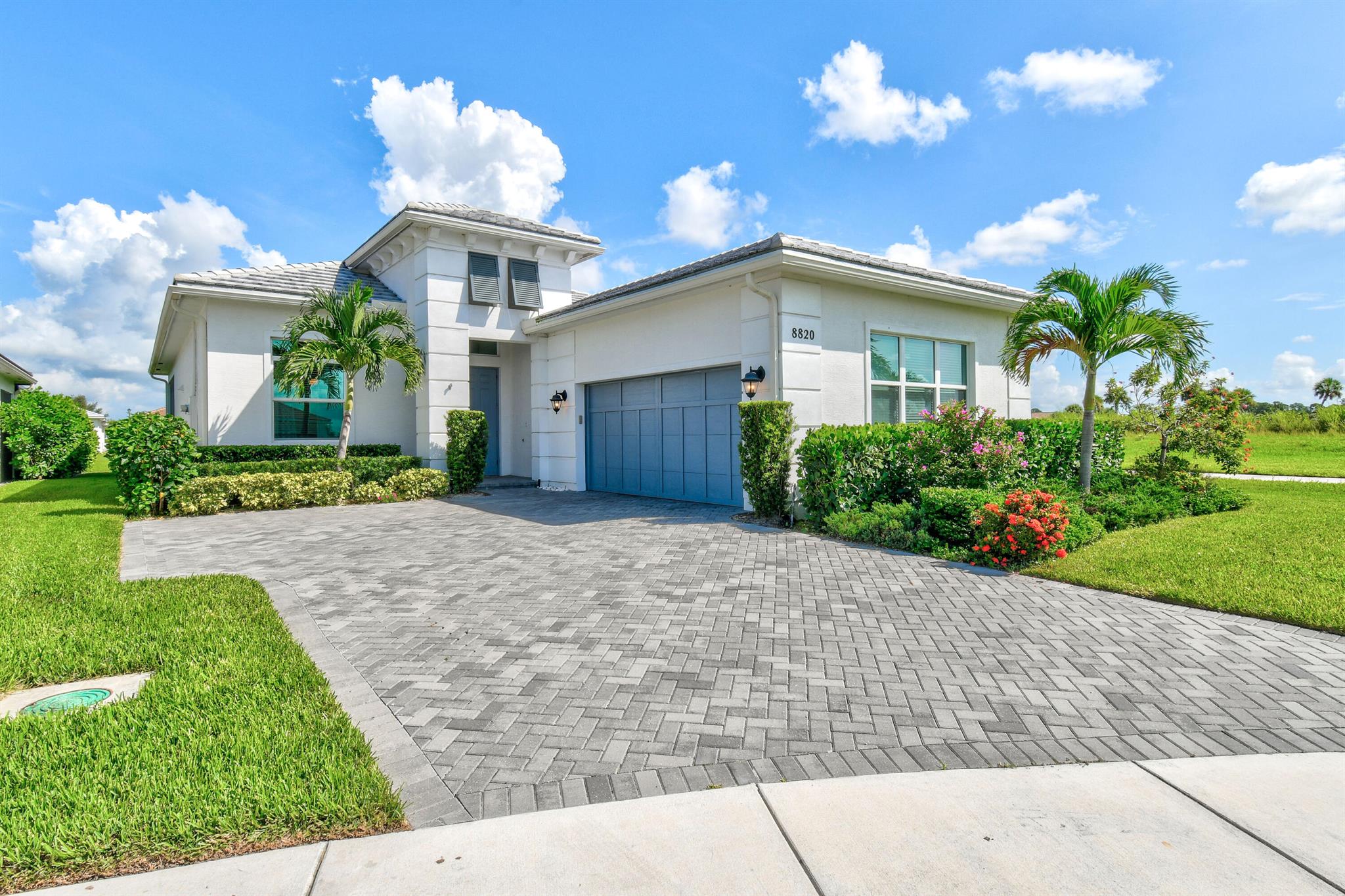 Welcome to your perfect home in the heart of Port St. Lucie! Nestled on a tranquil street within the highly sought after and 'amenity-rich' resort community, Cresswind at PGA Verano. This contemporary 2021-built CBS home offers the perfect blend of modern elegance and waterfront serenity. With 3 bdrms and 2.5 baths, you will fall in love with the open-concept layout creating an inviting atmosphere for everyday living and effortless entertaining with your gourmet kitchen. Step through your sliding glass doors and into your covered lanai to enjoy your perfect indoor/outdoor living space. Enjoy your private, exclusive corner lot with expansive backyard and side spaces. See MORE for additional features and Resort Lifestyle Amenities!!