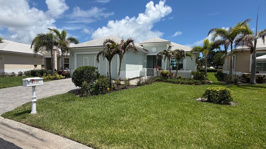 Welcome to Oak Harbor, Vero Beach's premier 55+ tropical paradise near the Intracoastal. This beautifully updated 3-bed, 2-bath residence, Screened in Patio, with an Air Conditioned Garage. Nestled in an exclusive community offering luxury living, golf, tennis & premier club amenities. Enjoy a rare blend of quiet, wellness-focused living just minutes from Vero's medical corridor, beaches, dining, shopping, and arts.