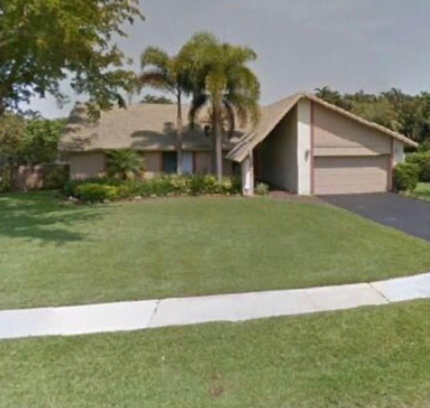 One of the lowest priced homes in desirable Jacaranda Lakes!  3/2 pool home with 2 car extended garage, located on a quiet well maintained cul de sac.  Large lot, larger pool, screened patio and plenty of yard.  Kitchen has granite counters and SS appliances.  Master room has wood floors and custom master bathroom.  Newer dual zone A/C, washer, dryer, dishwasher and water heater.  Custom closets in every bedroom. Home is being sold AS IS.  More photos to come. Text for weekend appointments only