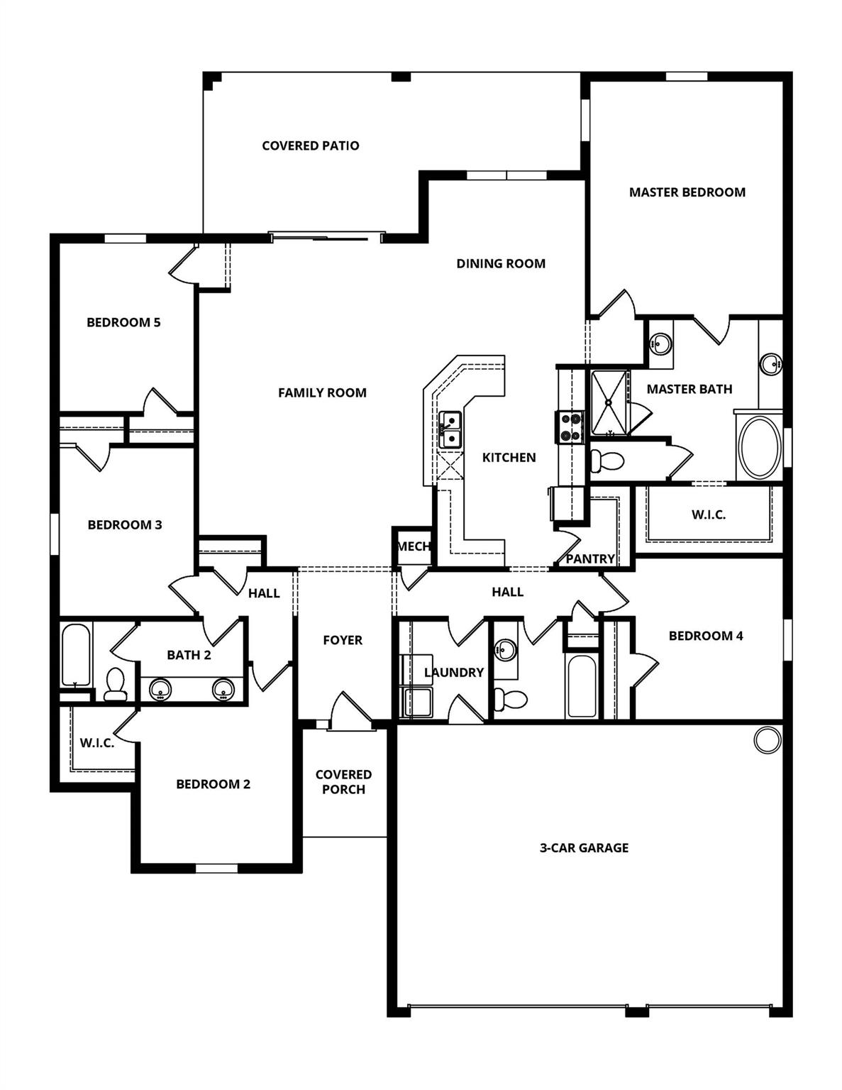 Just 15 minutes from having your toes in the sand, the Key West plan sits on a large corner lot with a sidewalk out front and landscaping of all native Florida plants and trees. This impressive five-bedroom, three-car garage home provides ample space for family and guests. The open kitchen flows seamlessly into the dining and family rooms, creating a warm and inviting space ideal for both everyday living and entertaining. Step outside to a spacious covered patio that extends the living area outdoors—perfect for hosting dinners, birthday parties, or enjoying quiet evenings. With its thoughtful design, comfort, and style throughout, the Key West plan offers the perfect balance of functionality and elegance, making it a true dream home.