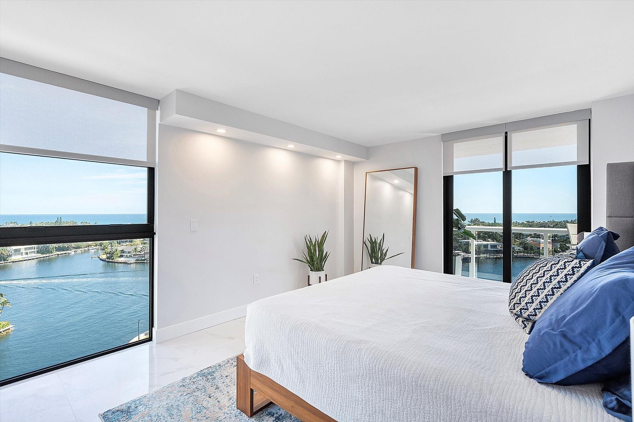 1 YEAR OF HOA FEES COVERED at this beautifully renovated 2 Bedroom 2 Bath condo WITH AMAZING Ocean views. Located in the highly sought-after Waterview building, this home features tile flooring throughout, a split floor plan, custom built-ins, and a spacious balcony. The modern kitchen has two-toned cabinets, quartz counters, glass backsplash, and stainless appliances. Your expansive Primary Suite is packed with top-of-the-line finishes, dual closets, and an ensuite with double sinks. Lounge in bed and enjoy stunning views of the Intercoastal & Ocean. With secured access, the building offers a renovated lobby, a well-equipped fitness center, and coming soon a resort-like pool deck.