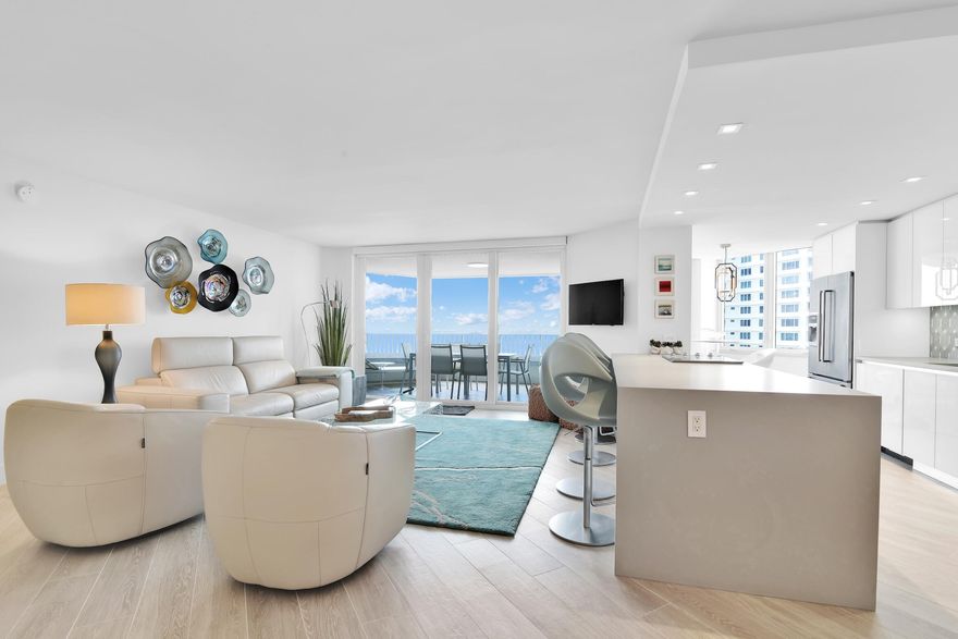 Exquisite direct oceanfront residence at the iconic Chalfonte Condominium, offering an unparalleled beachfront lifestyle directly on the sand. This fully reimagined two-bedroom home showcases bespoke finishes, a refined open-concept design, and a sophisticated modern kitchen curated for effortless entertaining. Floor-to-ceiling views capture the endless Atlantic, filling the residence with natural light and coastal serenity. An expansive private balcony invites you to savor sunrises, sea breezes, and the ultimate in South Florida luxury living. A rare and prestigious offering in the heart of Boca Raton.