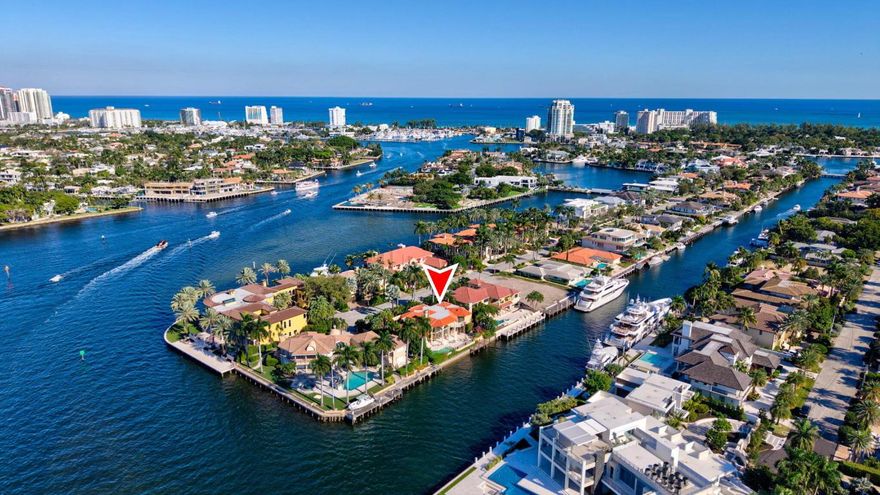 Introducing a rare opportunity within the prestigious enclave of Harbor Beach. Situated on a 12,000+ square foot lot just two parcels from the Intracoastal Waterway, this exceptional homesite offers the ideal setting to create a custom waterfront estate. Enjoy desirable southern exposure from the rear of the property, approximately 100± feet of water frontage, and a premier location moments from the beach, world-class yachting, and the newly opened Pier Sixty-Six Resort. A truly compelling canvas for a legacy residence in one of Fort Lauderdale's most sought-after communities.