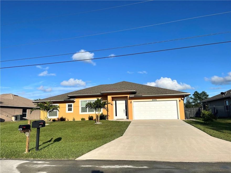 ABSOLUTELY STUNNING!! 2017 built home 4 Bedrooms, 3 Baths, open floor plan, almost 2200 sq ft under air, lots of upgrades including 10’ high ceiling boasting squared casings with crown moldings, LED lights in whole house, impact windows and doors, 42” upper cabinets with soft close and crown molding, quartz counter tops, S/S appliances, extra large pantry, wired for surround sound, master bath has separate shower and jacuzzi tub and more. Surround sound speakers do not convey. Close proximity to I95 and FL Turnpike. MUST SEE TO APPRECIATE.