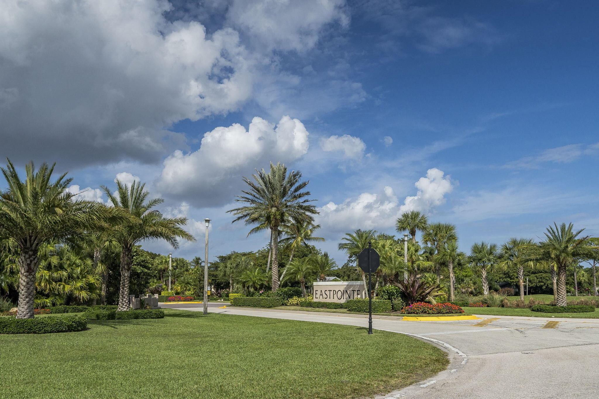 Welcome to Eastpointe Country Club. Palm Beach County's best golf community. This home sits on the 16th fairway of the West Course. Offering 3 bedrooms and 3 full baths.The large kitchen opens up to the dining area and over looks the large , glassed in , air conditioned lanai. Eastpointe offers 2 golf courses, the brand new Pointe with a resort style pool, tennis, pickleball, and so much more.
