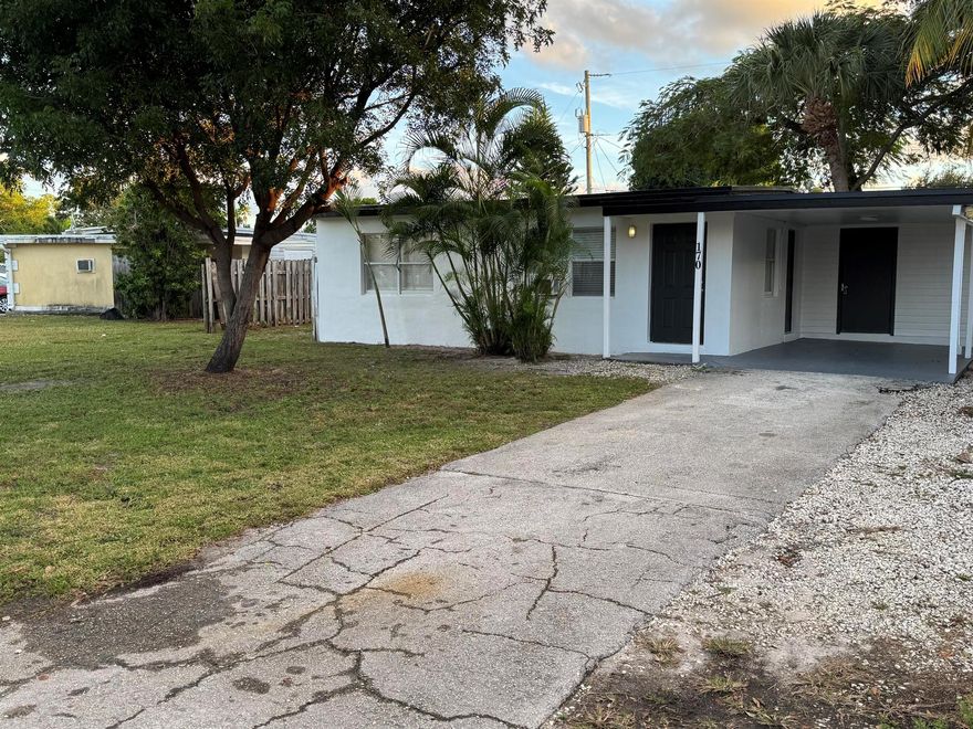 For Rent 2/Bedroom 1/Bathroom House with a car port & storage area with a washer /dryer. Window a/c in House. A fenced area back yard which is enclosed. Pets are welcomed. Lawn service included. Tenant responsible for electric and water. Ideal landlord.