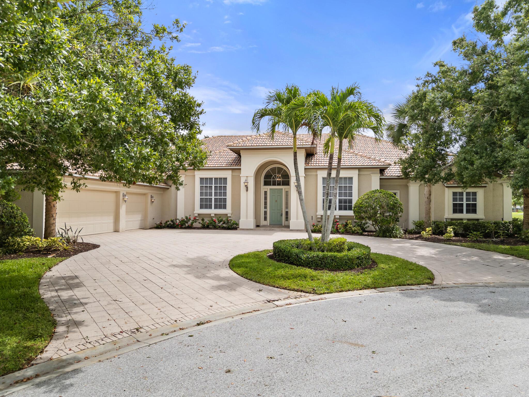 CUSTOM BUILT 4 BEDROOM, 3 BATHHOME ON LOVELY 1/2 ACRE LOT ON QUITE CUL DE SAC IN GATED COMMUNITY LOCATED ON THE 11TH HOLE OF THE ST. LUCIE TRAILS GOLF COURSE SPACIOUS FLORIDA ROOM, POOL 15'X 30'FORMAL DINING ROOM, LARGE BREAKFAST AREA, LIVING ROOM WITH FIREPLACE. LARGE PANTRY W/REFRIGERATOR,SPACIOUS 3 CAR GARAGE, NEW TILE ROOF IN '24, EXTRA LARGE KITCHEN W/PLENTY OFCOUNTER SPACE, WALL UNIT W/ELECTRIC OVEN AND NEW GAS RANGE! GENEROUS MASTER BEDROOM W/DOUBLE WALK-IN CLOSETS AND SEPARATE TUB & SHOWER. CUSTOM DESIGNED OFFICE. EASILYCONVERTED! COUNTRY CLUB ESTATES IS CONVENIENTLY LOCATED CLOSE TO ALL SHOPPING YET SURROUNDED BY LARGE MATURE TREES. OPEN SUNDAY (7/27/25) 1:00 TILL 3:00
