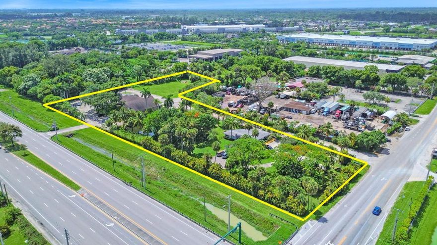 This 4.28 acre property is currently being used for a religious institution (3 buildings at present). It sits on a hard corner with 650 feet of frontage facing Belvedere Road, and  two turnpike locations in a one mile radius. Located on the corner of Belvedere road and Pike road, it is minutes from the Palm Beach International airport and downtown West Palm Beach. The current land use is religious (institutional) and zoned RM (RM equates to the current MF - Multiple Family Zoning District). The FLU (Future Land Use) designation and highest and best use is INDST (Industrial). With the current land use, Multi-Family homes could be developed on the property with necessary approvals.
