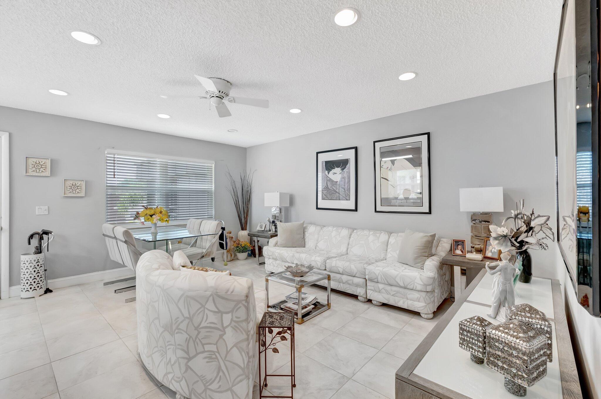 Wonderful Spacious 2/2 Condo in the 55+ Community of Kings Point. A Condo filled With Charm and Contemporary Style Boasts the Following: Impact Windows at the Front, Tile Floors, Stainless Steel Appliances, High Tops, Renovated Master Bathroom, New Washer, and Dryer, and Huge Screen in Patio With a View of the Community Grounds. Unit Conveniently Located next to the Lift for Easy Access to the First Floor. Furniture is Optional if Tenant Requires. Owner has a Warranty for all the Appliances. The Community has a Recently Renovated Stunning Clubhouse With Pool, Shuffleboard, Tennis, Pickleball, and a scenic Golf Course for Your Golfing Aficionado. The Community is Ideally Located in the Heart of Delray, 15 Minutes from Downtown, and Beaches as well as Close to Morikami Gardens, and Shops.