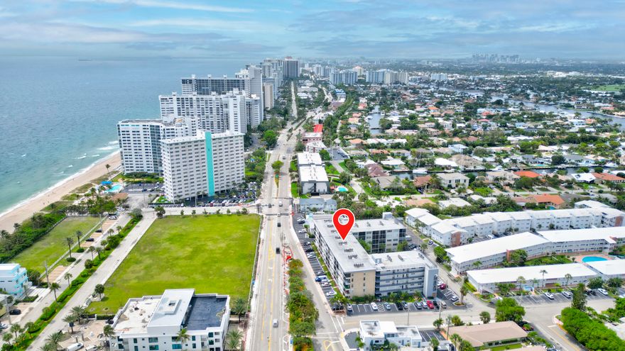 Across from the Beach and the town of Lauderdale by the Sea- Walk to Everything!!  Penthouse floor corner unit with nice views of the pool, this unit is priced right!  Two bedrooms and two baths, nice pool view. Live the beach life in Lauderdale by the Sea