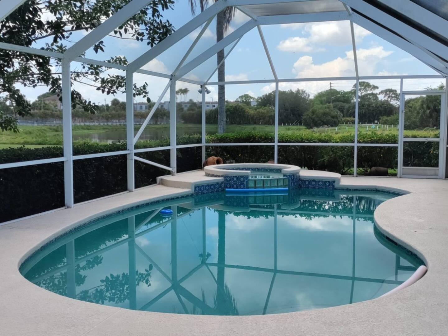 Exquisite 3-bedroom 2 bath pool home with views from the kitchen and the family room overlooking the pool and spa area and very private green area. The current owner will be putting a new roof on this pristine home. Pool area includes built-in barbeque there is plenty of room for entertaining. Beautiful kitchen, well maintained inside and out. This beauty is ready for its new owners.