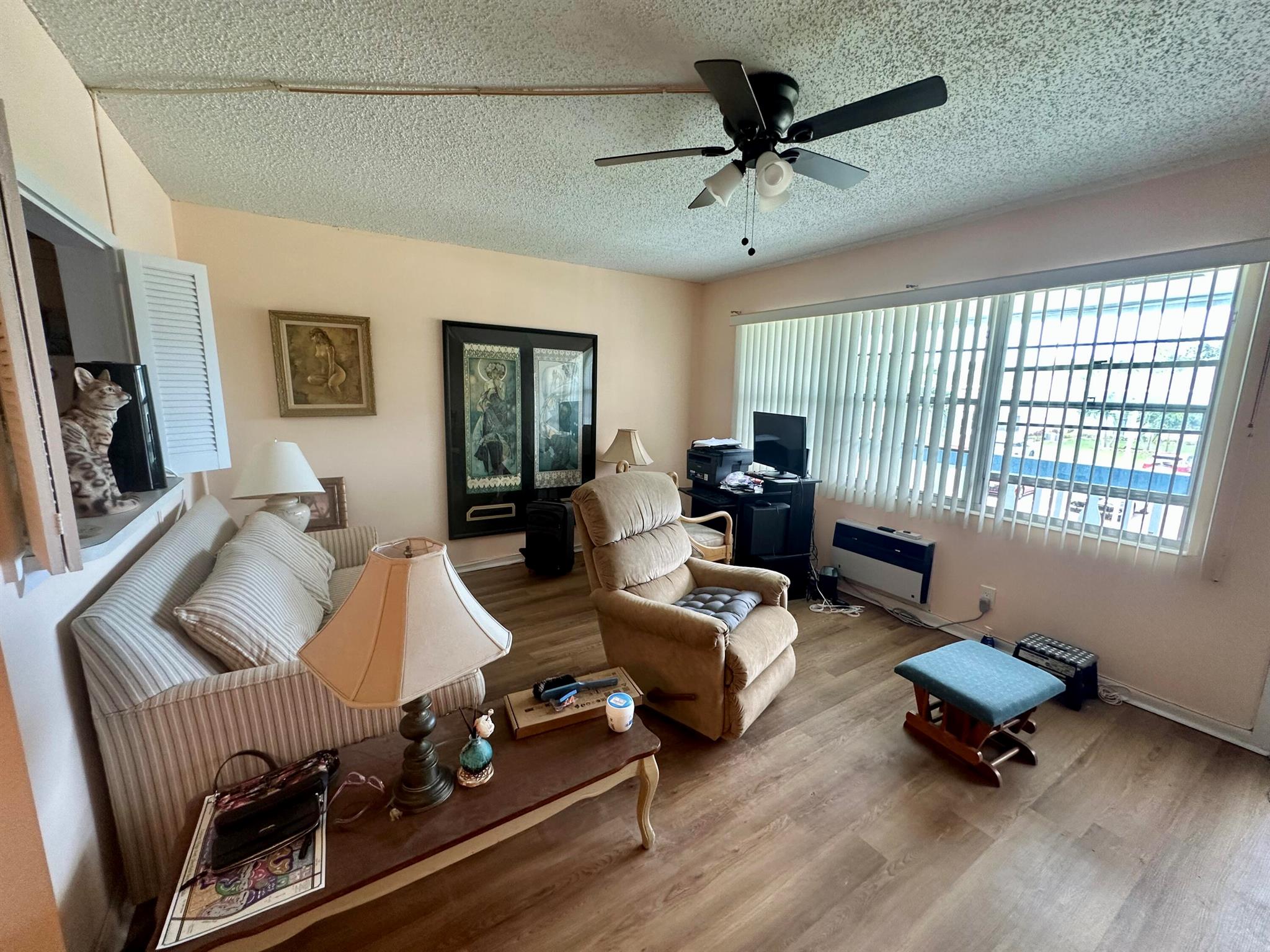 Welcome to this wonderful, fully-furnished and ready to move-in condo in highly-desired Century Village. Beautiful waterview from a fully screened patio. Walking distance to the pool and tennis courts. Conveniently located close to the gated entrance of the community. Enjoy many great amenities such as: clubhouse, pools, tennis courts, game rooms, library, theater shows and movies, various classes and a gym. Community offers their own public transportation. Association claims 55+