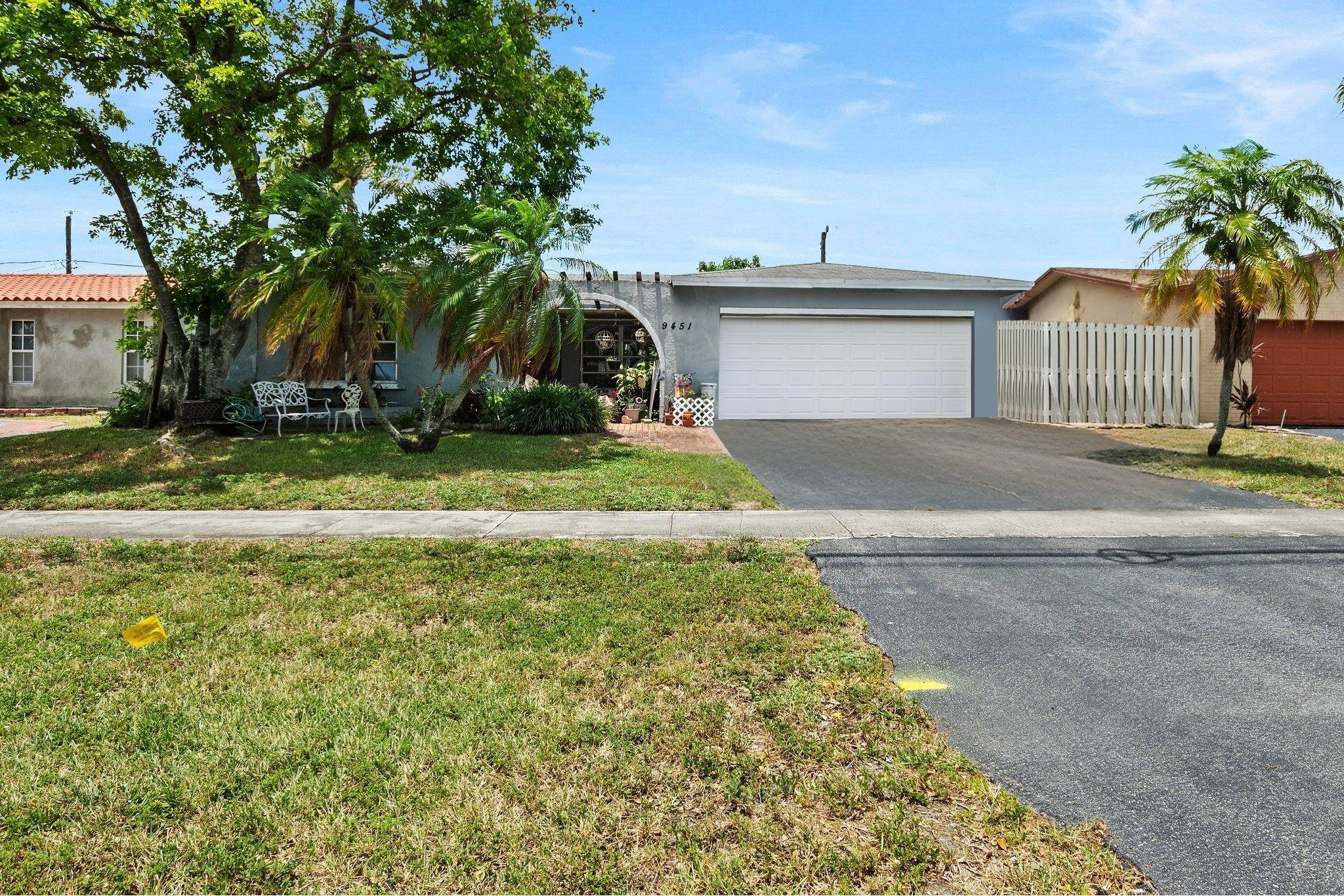 WOW! NO HOA! 3 BEDROOM 2 FULL BATH! 2 CAR GARAGE! INGROUND POOL! FENCED YARD! GRASS IN YARD! WEST OF UNIVERSITY IN SUNRISE! THE HOME FEELS VERY SPACIOUS THROUGHOUT FEATURING A LARGE FORMAL LIVING ROOM, SPACE FOR A DINING ROOM, A LARGE OFFICE/FAMILY ROOM, IT'S OWN LAUNDRY ROOM! AND A BACK PATIO/SUNROOM! DON'T MISS YOUR OPPORTUNITY TO OWN A HOME 8 MINUTES TO THE SAWGRASS MALL, WITH ACCESS TO MANY LOCAL PARKS AND MORE! SCHEDULE YOUR SHOWING TODAY!