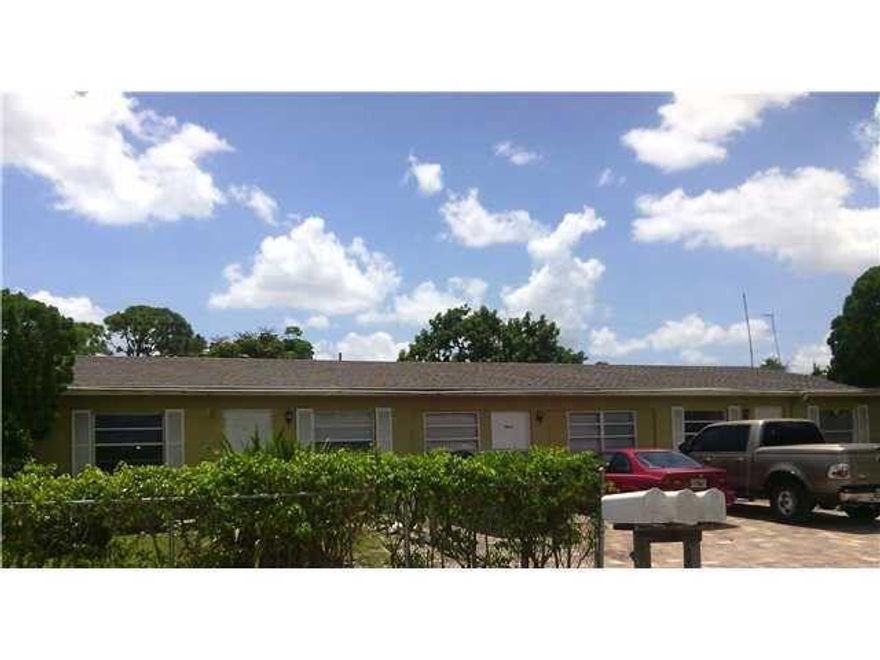 Welcome to your next investment property in Lake Worth, with no rental restrictions and no HOA. Unit one and 3 rented at $1700, unit 2 at $1600. CBS triplex in good condition,