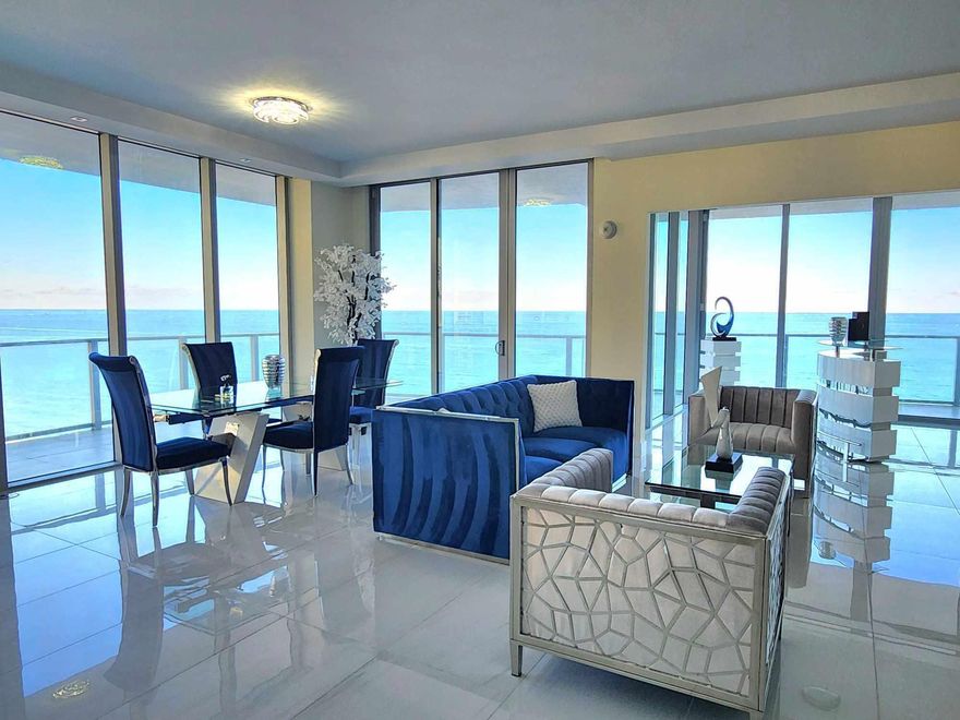 Luxurious oceanfront condo with spacious open layout overlooking the Atlantic Ocean. This stylishly outfitted unit offers 2 bedrooms split floor plan with 2.5 baths and a wrap around balcony. The building offers valet parking, concierge service, beach access, fitness centers, pool, a dog area, and restaurants. Membership options are also available through the hotel for additional amenities including the spa and wellness center.