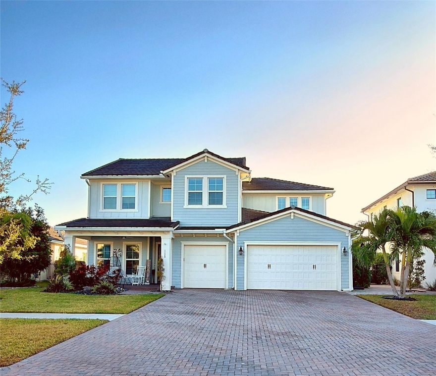 Welcome to this beautifully appointed 5-bedroom, 4-bath residence, 3 Car Garage, ideally situated on a private, tranquil lot in the premier community of Arden. The spacious and flexible floor plan includes a loft or dedicated office/den—perfect for working from home, entertaining, or relaxing. Interior features include quartz countertops throughout, crown molding, and upgraded appliances. Step outside to your own resort-style oasis featuring a large pool and hot tub, travertine decking, and a fully equipped outdoor kitchen. Enjoy the Arden lifestyle with a manned gatehouse, scenic trails and lakes, fitness center and resort-style amenities and a working farm that provides fresh produce—plus top-rated schools including brand new Saddle View Elementary School.