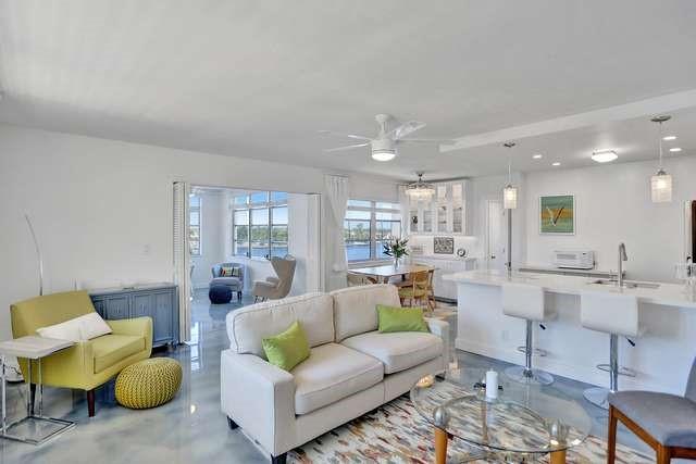 Absolutely Stunning! Fabulous Central Beach 1 bed 1 ba plus den surrounded by water views. At the narrowest point of the beach island and mere steps to the ocean, this condo offers a gorgeous renovation with water views! Updated and tasteful decor like new only available for short terms starting in October. Meticulously maintained mid size building in short walking distance to beach restaurants/shops and LAS OLAS. Heated pool, parking, utilities and internet included. Washer/dryer in condo. Ideal for snowbirds/ vacationers who want bright airy water views with charm and walk to beach. Outstanding outdoor lounge area includes gas grill. Close to shops but one block over so very quiet/ tranquil. Terrific community in personal mid size building. Rates from $3500 autumn to $5150 peak season.