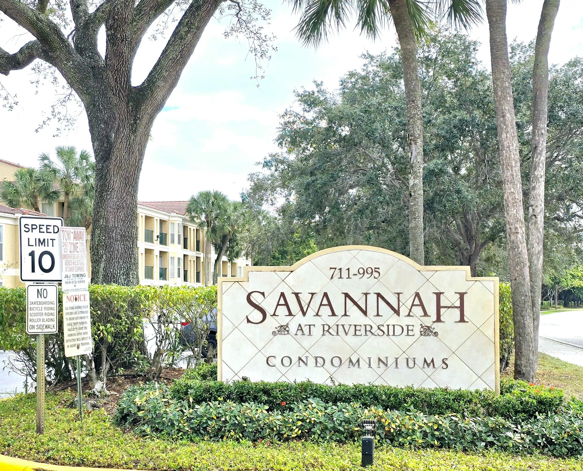 LOCATION. LOCATION - Don't miss the opportunity to live in this great location. Discover the charm of this beautifully updated corner unit at Savannah at Riverside! Nestled in the heart of Coral Springs, this spacious 1-bedroom, 1-bath condo is one of the community's largest, offering two private patios and extra storage space. Enjoy the convenience of an in-unit washer and dryer, along with a designated parking spot. The community boasts fantastic amenities, including a pool, fitness center, picnic areas and clubhouse. Perfectly located within walking distance to Coral Square Mall and just minutes from University Drive, this condo combines comfort and convenience. Association requires a 650+ credit score. Don't miss out--schedule your tour today!