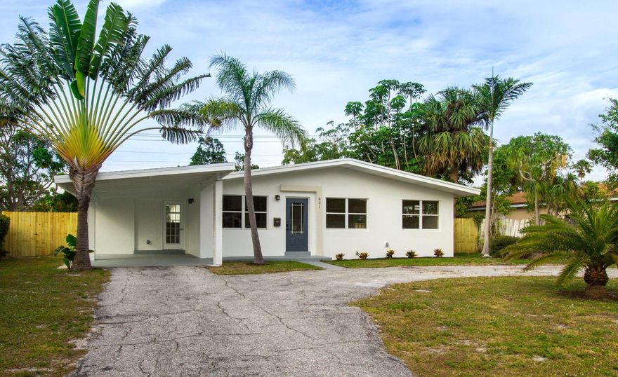 Remodeled CBS construction home w/POOL in Lake Park! A fresh coat of paint and tropical palms boost curb appeal. NEWER ROOF + HVAC! Enter to a large open layout with easy-clean laminate throughout. The airy granite kitchen boasts shaker cabinets, new SS appliances, & breakfast bar! Relax in the lanai, or venture out to the newly-fenced backyard and take a dip in the sparkling pool! Storage shed out back can store your spare toys! Centrally located near Ilex Park, shopping & restaurants. Truly a must see!