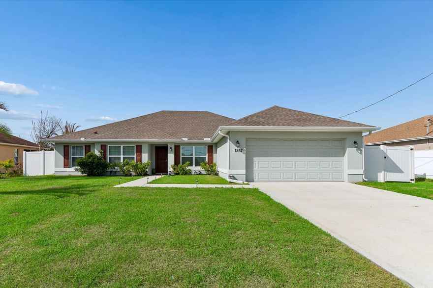 2022 Built 4BR Home | Bright Open Layout | Huge Fenced Yard with Room for a Pool  Welcome to this beautiful 4-bedroom, 2-bath home in Port St. Lucie offering modern comfort and an open, light-filled layout. The spacious kitchen features stainless steel appliances, ample cabinetry, and a large island that flows seamlessly into the living and dining areas—perfect for entertaining or everyday living. The split-bedroom floor plan provides privacy for the primary suite while the additional bedrooms offer flexibility for guests, family, or a home office. Enjoy the fully fenced backyard with plenty of room to add a pool, garden, or create your own outdoor retreat under the covered patio. Motivated seller—don't miss this opportunity to own a newer home in Port St. Lucie!