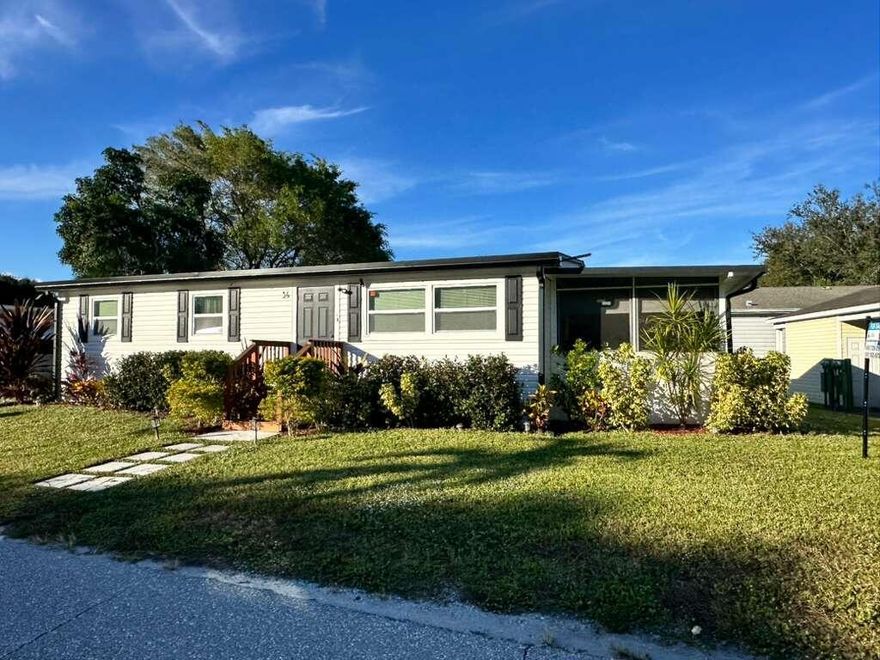 Don't miss this exceptional opportunity in the highly desirable city of Palm Beach Gardens. This stunning 3-bedroom, 2-bath manufactured home has been fully renovated in 2024, offering the comfort, style, and confidence of a practically brand-new home. Every major component has been replaced: new flooring, walls, roof, plumbing, electrical system, and a brand-new A/C. Move-in ready with zero worries.The property includes its own private laundry area, two covered carport parking spaces, and a convenient storage room.The community delivers an unmatched lifestyle with a beautiful swimming pool, clubhouse with full kitchen, fitness center, billiards room, barbecue areas, basketball court, children's playground, community laundry, and ample parking for boats and RVs.