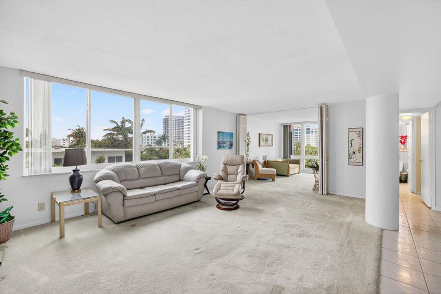 Perfect NE Corner Beach Condo- Spacious 2/2 Steps to the Ocean. Impact Windows, Updated Bath Vanities, Granite Kitchen Counters, Duel Sinks in Primary Bath w/Tub/Shower Combo, Walk-in Closet, Newly Renovated  Guest Bath Shower. Intimate Boutique Beach Complex, Relax & Enjoy Beautiful Sunrises, Evening Drinks, Ocean Breezes on the Balcony Overlooking the Pool. Located in Central Fort Lauderdale Beach 3 short Blocks from the Ocean, Walk to 5 Star Restaurants and Entertainment. NE Corner Condo with Lots of Natural Light, Perfect Beach Home or Investment- RENT IMMEDIATELY, 2 Pets in Pet Friendly Building. Secure Lobby, Covered Parking. View this Fantastic Condo By Appointment Only- MINIMUN DOWNPAYMENT 25%- 40 Year/Milestone & SIRS Inspections Complete, HURRY WON'T LAST,  A STEAL AT THIS PRICE!