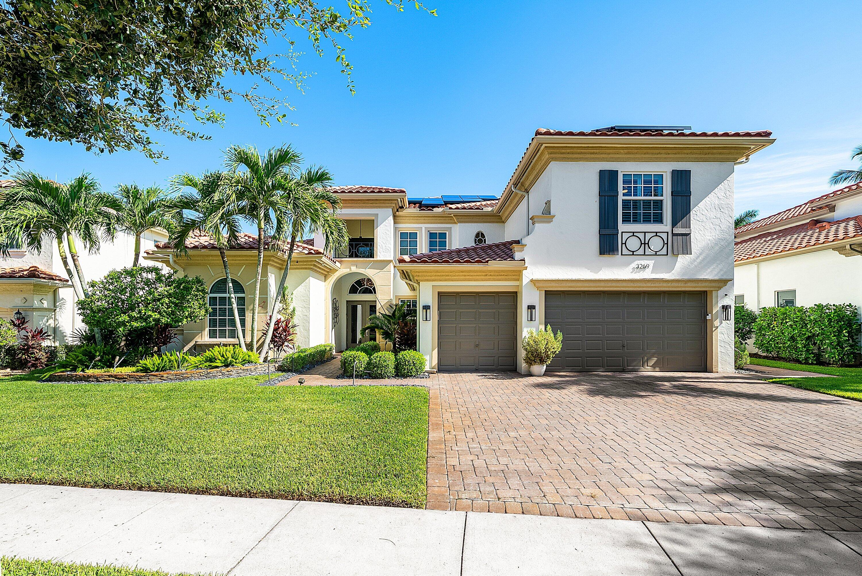 Luxury Living in Talavera!Discover this stunning 6 bedroom, 6 bath estate in the exclusive gated community of Talavera, where timeless Mizner-inspired design meets today's most sought-after upgrades. From the moment you arrive, the home's stone-accented front entry, manicured landscaping, and grand foyer with soaring ceilings set the tone for an elegant yet comfortable lifestyle.Indoor-Outdoor Elegance isDesigned for entertaining! The residence opens to a spectacular backyard retreat featuring a heated saltwater pool & spa, fully screened with electric roll-down patio enclosures. The expansive travertine pool deck, covered outdoor living area, artificial turf lawn, and privacy hedges create the perfect balance of beauty and function.