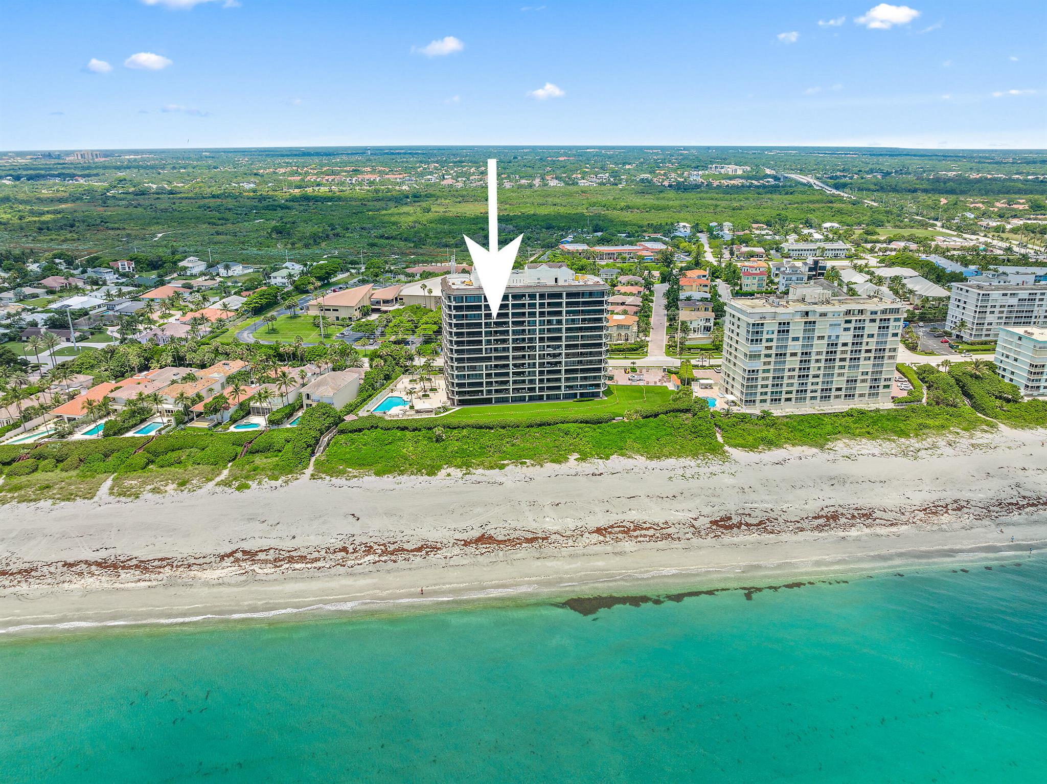 Elegant Direct Oceanfront Condo located on the beautiful Juno Beach. Private elevators, 9 ft ceilings, granite countertops, marble flooring throughout, custom lighting and much more. Third bedroom doubles as an office with built-in desk and murphy bed. Features an East side balcony to watch the sunrise and West side balcony to watch the sunset. On-site manager, fitness center, community and game rooms, underground parking, pool, and private beach access. This well maintained and managed building is considered, by many, to be the BEST building on the ocean in Juno Beach.
