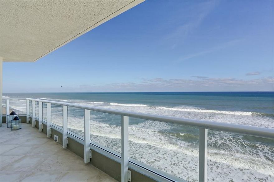 Expansive views of the ocean & Intracoastal from this newly updated 10th floor unit.   Redesigned floor plan. 3 bedrooms, large master suite. All woodwork has been updated to white french oak and the hardware through-out the unit has been updated to brushed brass accents all classic installations that add to an overall coastal interior theme .    Custom interior lighting, Master suite white oak flooring throughout.   The unit is fully furnished except for the owner's personal art collection. Enjoy both sunrises & sunsets from this fantastic ocean front condo.