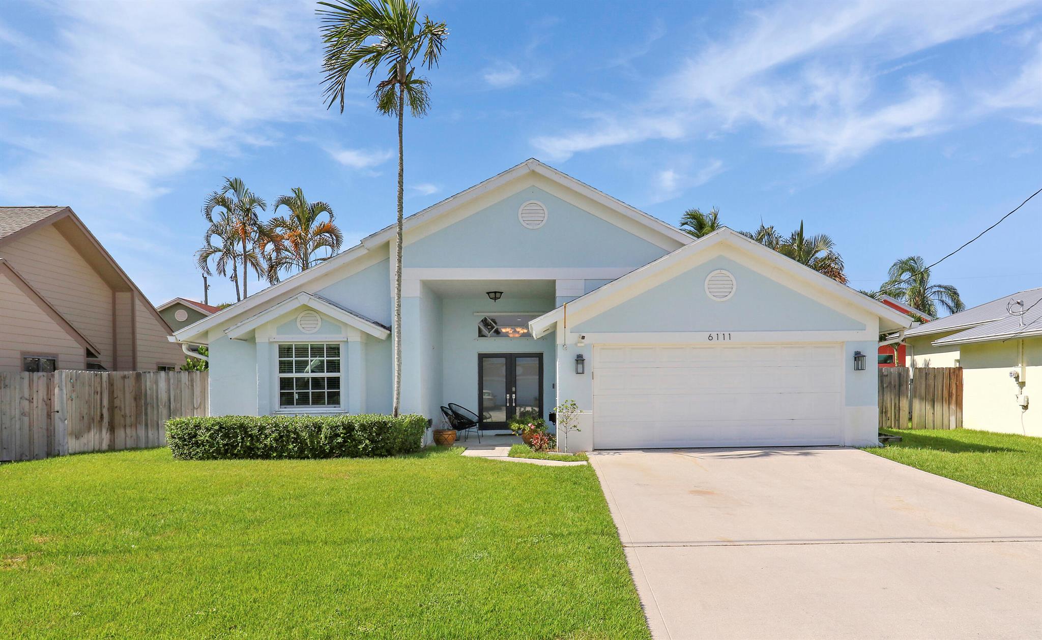 Located in the highly desirable Jupiter Heights community, this immaculate 3-bedroom plus den/office, 2-bathroom, 2-car garage POOL home showcases a thoughtful blend of comfort, style, and functionality. Enjoy the freedom of a no-HOA neighborhood, A-rated schools, and quick access to I-95, beautiful beaches, Abacoa Town Center, Alton Town Center, local parks, and more. Inside, you'll find volume ceilings, hardwood laminate and tile flooring, a built-in wall safe, plantation shutters, and a bright, fully updated kitchen (2020) with granite countertops, white shaker cabinetry, stylish backsplash, stainless steel appliances, and a new refrigerator (2024). The flexible den can easily convert to a fourth bedroom to suit your needs. Bonus features include complete hurricane protection with