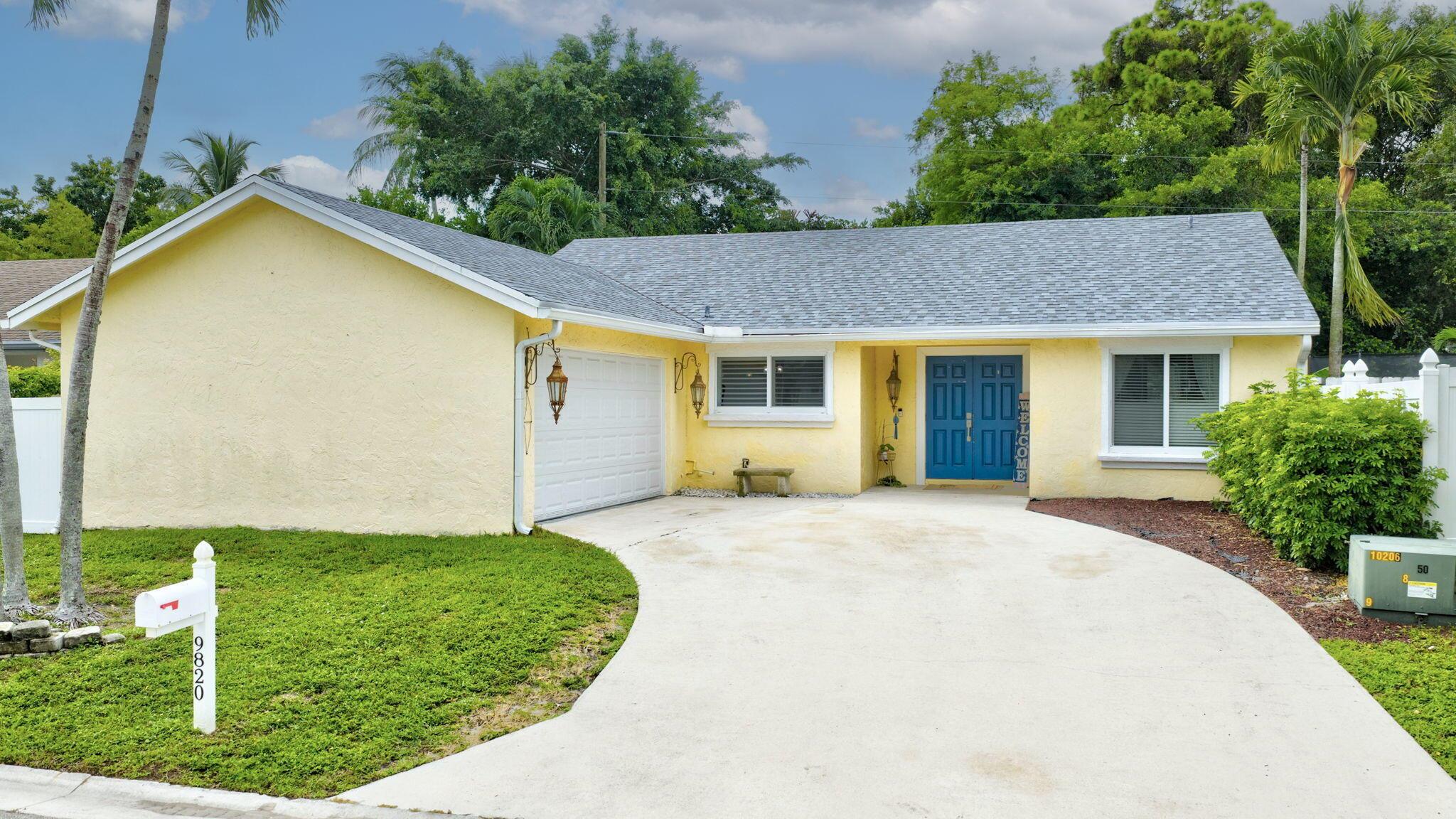 Beautifully updated 3 bedroom, 2 bath, 2 car garage, single-family home in Rainberry Park, West Boca! Brand NEW ROOF 2025, impact windows, and fenced yard backing to a nature preserve. Bright open kitchen with large island & stainless appliances, tile in main living, laminate in bedrooms. Main suite features dual walk-in closets, with one converted into a cozy office/flex space. Updated 2nd bath with soaking tub. Enjoy a huge backyard with newly paved patio & above-ground pool ready for backyard BBQs. Community offers pool, tennis, basketball, racquetball & volleyball. A/C & WH 2018. Near shopping, dining, hospital, worship & A-rated schools.