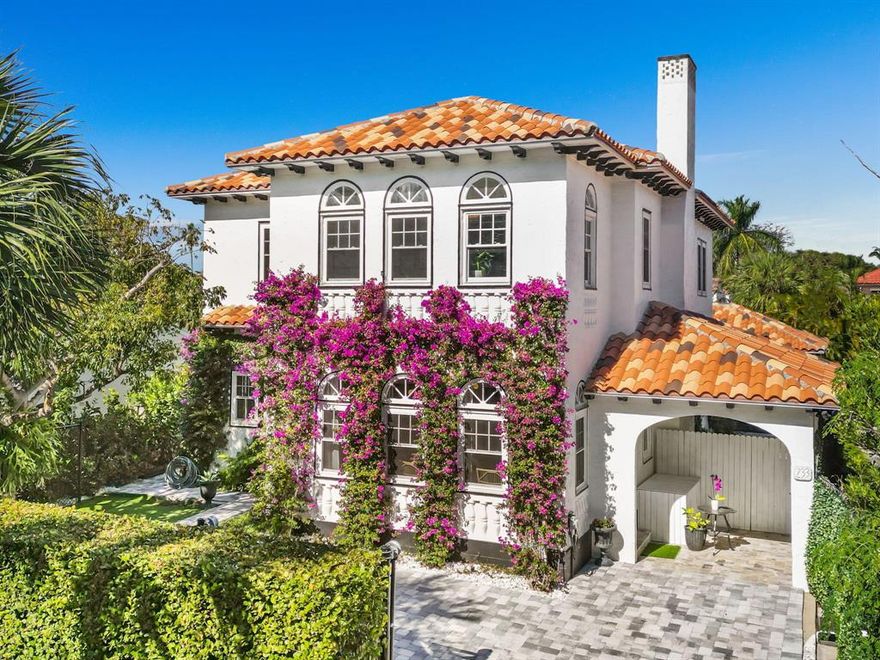This stunning Spanish revival on the Intracoastal block of Providencia Park, underwent an elegant and complete modernization in 2022. The owner's meticulous design is carried throughout the entire property for a seamless, ''new construction'' feel that honors the home's original charm. This exceptional home is now replete with impact windows and doors, new mechanicals & plumbing, a heated pool/spa, chef's kitchen, guest house, upper and lower laundry rooms, and a 1 car garage. This amazing location offers close proximity to the North Bridge of Palm Beach Island and Downtown West Palm Beach. Local hot spots like The Royal Poinciana Plaza, The Square, and the upcoming NORA District are all a short walk or bike ride away.
