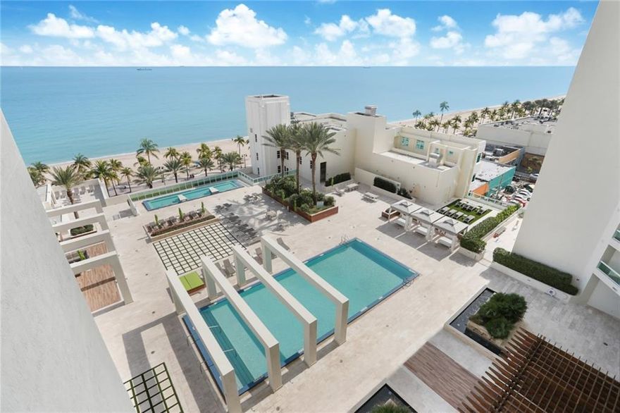 Furnished Annual Rental: Beautiful views of the Ocean, Intracoastal & City Skyline, floor-to-Ceiling Impact Windows & Doors, high Ceilings, Marble Floors, 3 Bedrooms + Den, spacious Floor plan, built-in Closets, and private Elevator entry. Storage Unit is included. The Owner will allow a Tenant to have 1 Pet.Building features: Valet and Garage Parking, Concierge, Desk Attendant and Security, on-Site Manager, Spa and heated Pool, huge Pool Deck with BBQ Grills, Cabanas and multiple Seating areas, Fitness Center, Sauna, Steam Room, Social Room, Billiards, Theater Room, and more!  H20 Cafe is at the front of the Building, great location within walking distance to Restaurants & Shops, 5 minutes to Las Olas Blvd. & close to Galleria Mall, etc.