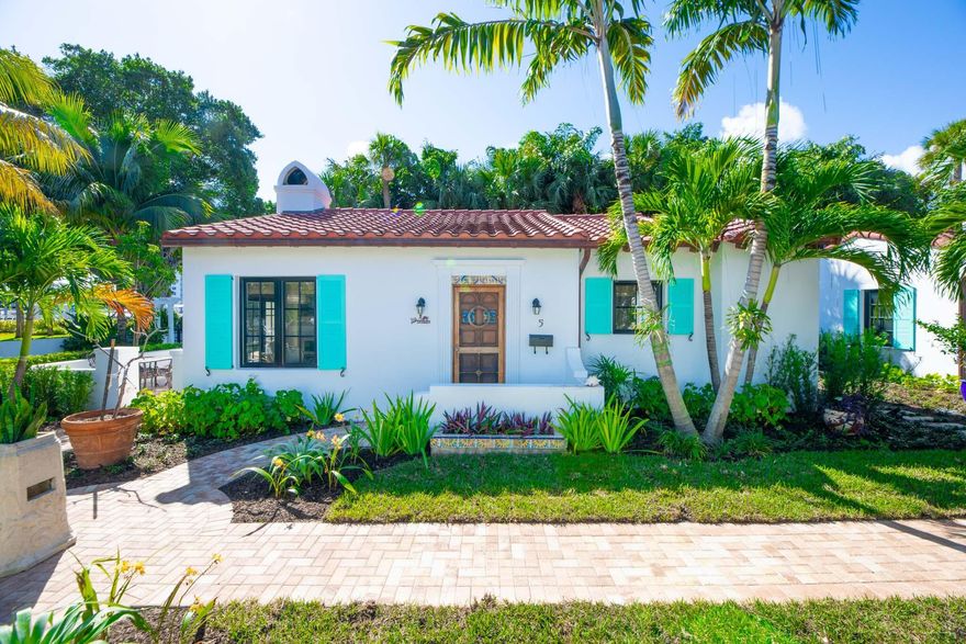 :Granada #5 at Marine Way Villas | Historic Marina District, Downtown Delray BeachWelcome to Marine Way Villas, a hidden gem tucked within Delray Beach's Historic Marina District--just one block from Atlantic Ave and three blocks from the beach. This charming enclave of beautifully restored 1938 cottages captures the essence of Old Florida charm blended with modern coastal luxury.Granada is a freestanding 2-bed, 2-ba villa, offered fully furnished and turn-key ready. Step inside to an inviting open floor plan with wood-beamed ceilings, a cozy fireplace, and impact glass windows and doors throughout.The modern kitchen shines with quartz countertops, a breakfast bar with under-cabinet lighting, a deep farmhouse sink, and elegant white-on-white Cafe appliances. Click MORE for details